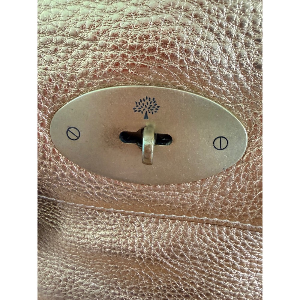 Rare Mulberry Bayswater Metallic Gold Leather Braided Handle Bag Vintage Y2K - Picture 4 of 16